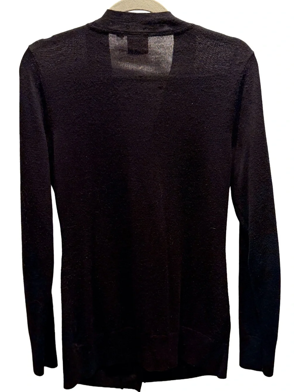 Tory Burch Black Cardigan with Gold Logo Buttons - Size M